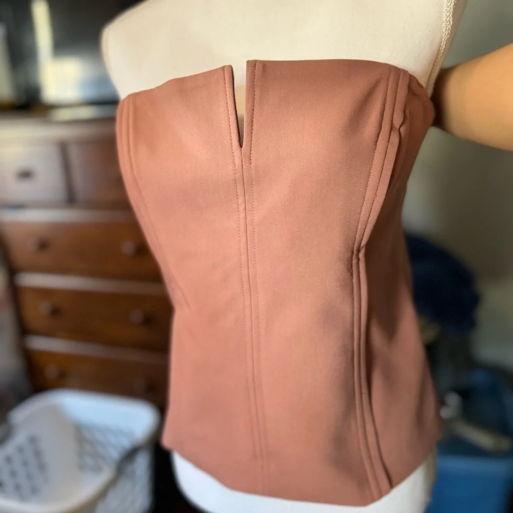 Zara seamed bustier Top size M NWT - Picture 7 of 7